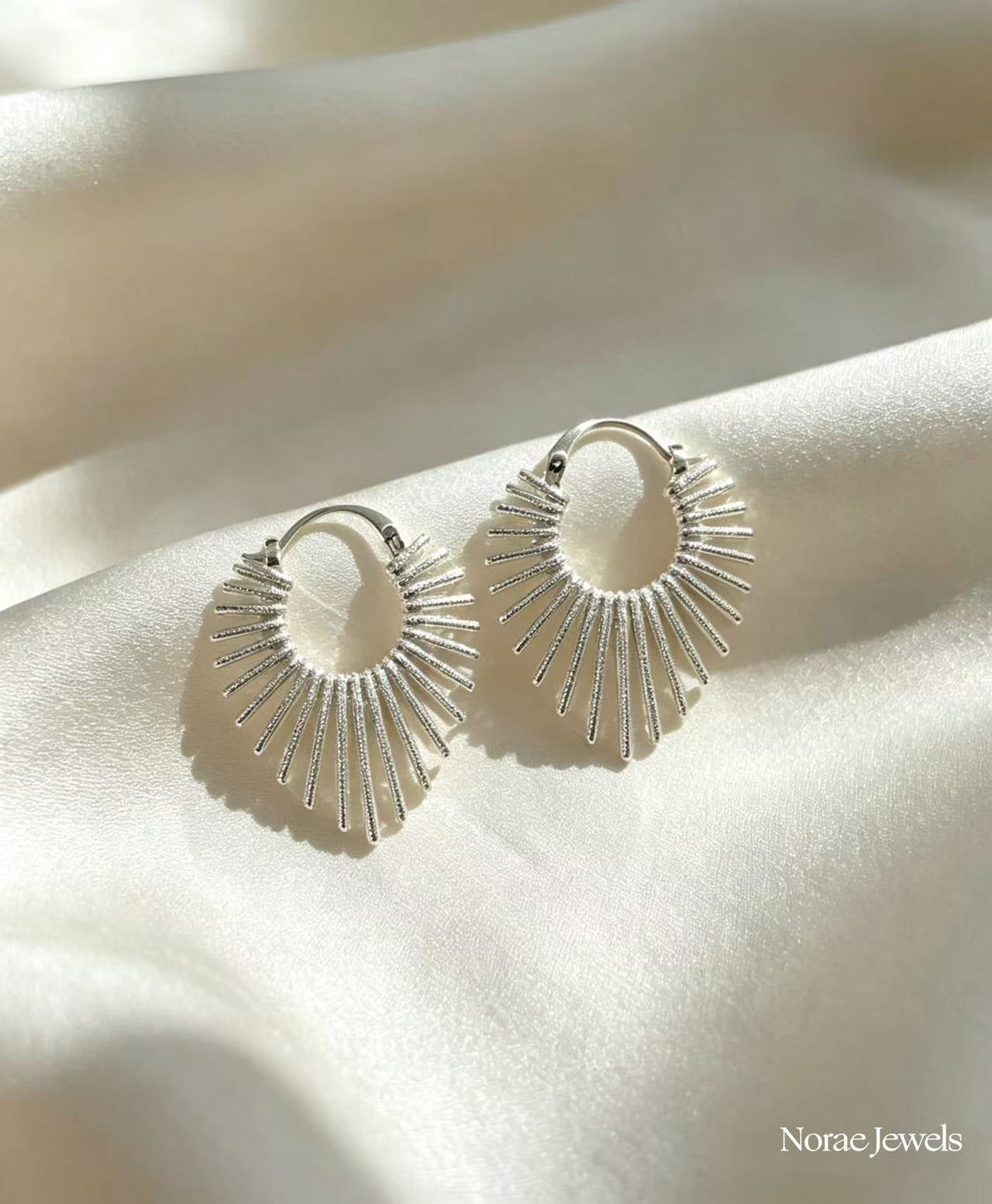 Sunburst Hoop Earrings