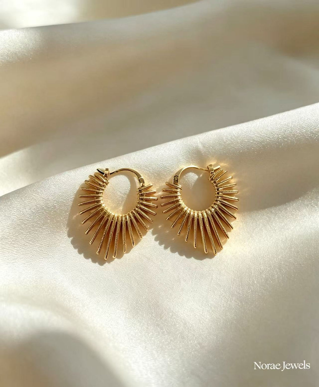 Sunburst Hoop Earrings