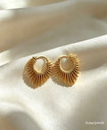 Sunburst Hoop Earrings