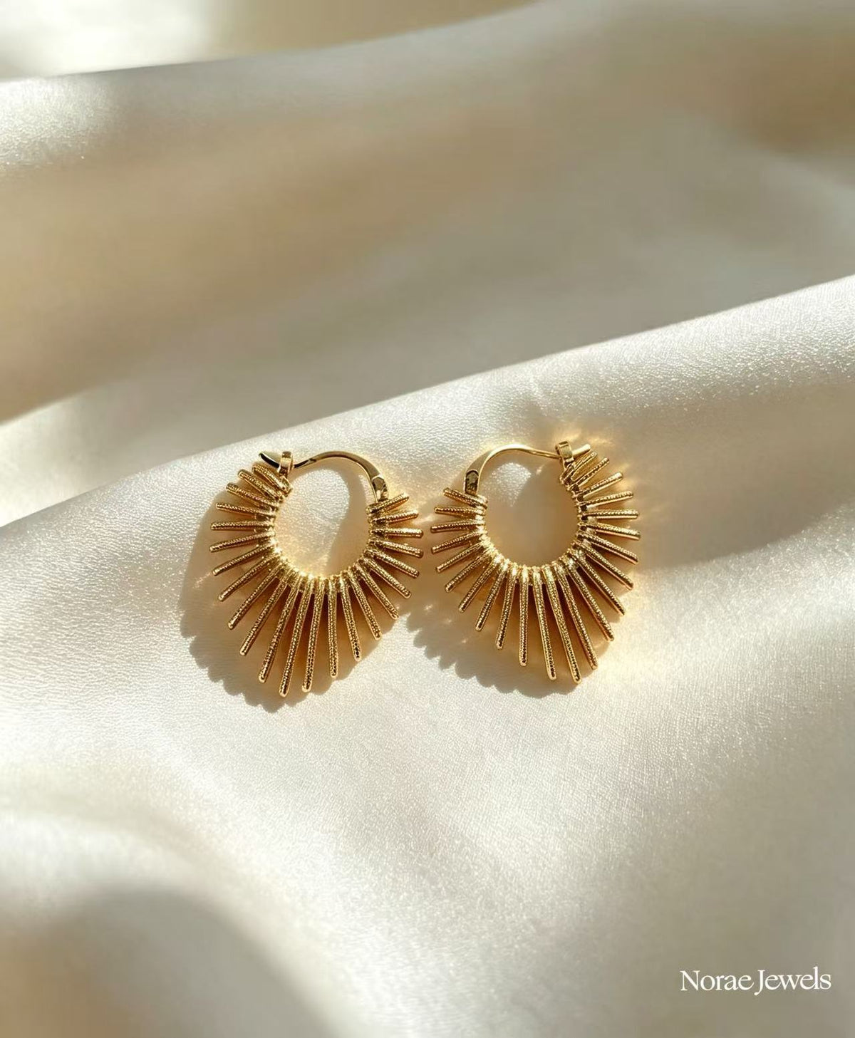Sunburst Hoop Earrings